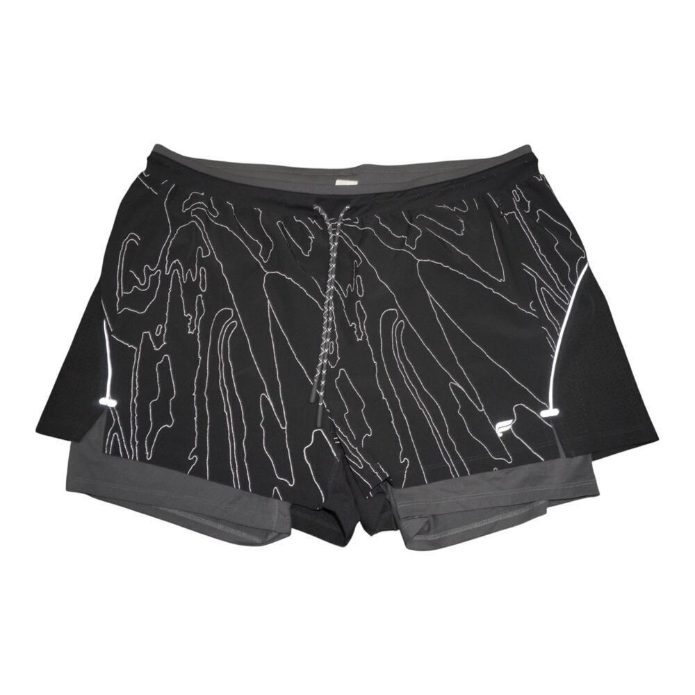 Fabletics Fundamental Short II Lined 5” Men’s XXL Black Reflective EUC